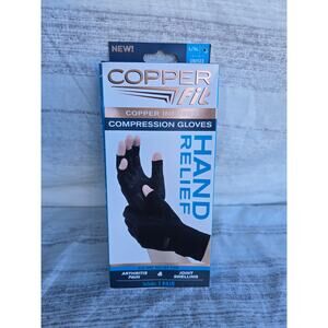 Copper Fit Hand Relief Gloves L/XL Arthritis & Joint Support New in Box